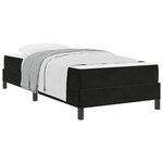 vidaXL Lit à ressorts avec matelas Noir 90 x 210 cm tissu