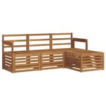 vidaXL Ensemble de canapés d'extérieur 4 pc Naturel