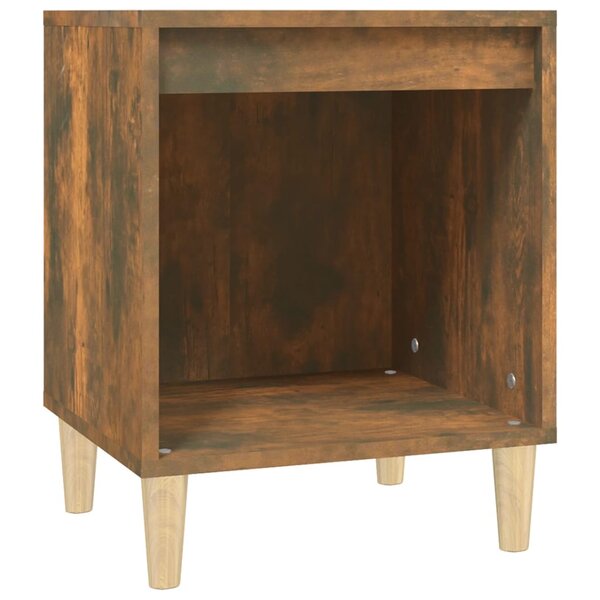 vidaXL Table de chevet Chêne fumé 40x35x50 cm