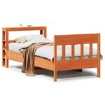 vidaXL Cadre de lit sans matelas cire marron 75x190 cm bois pin massif