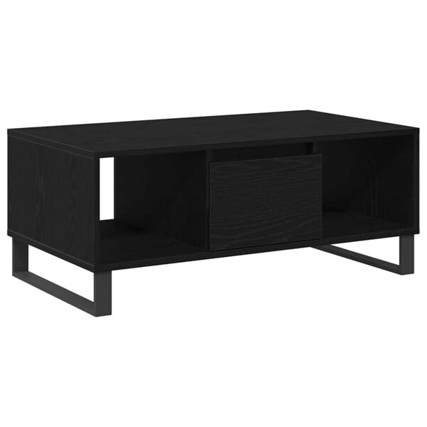 vidaXL Table Basse Chêne noir 90 x 50 x 36.5 cm Bois d'ingénierie