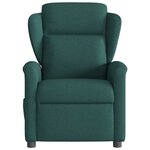 vidaXL Fauteuil inclinable Vert foncé Tissu