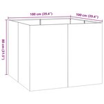 vidaXL Jardinière 100x100x80 cm acier galvanisé