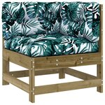vidaXL Salon de jardin 8 Pièces avec coussins bois de pin imprégné