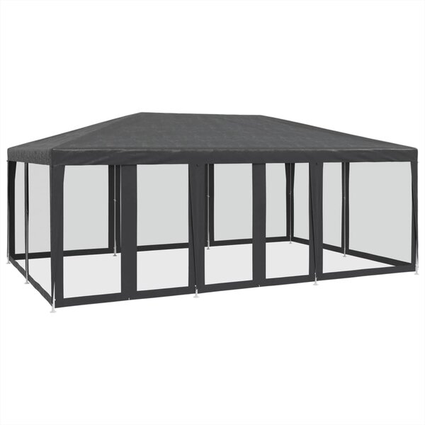 vidaXL Tente de fête avec 10 parois latérales maille anthracite 6x4 m