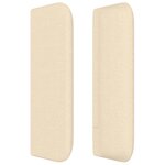 vidaXL Tête de lit avec oreilles Crème 83x16x78/88 cm Tissu