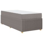 vidaXL Cadre de lit avec matelas Taupe 80 x 200 cm tissu