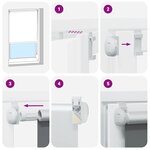 vidaXL Store enrouleur occultant blanc cassé largeur du tissu 65 7 cm