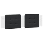 vidaXL Cadre de lit sans matelas Zadar blanc et noir 180x200 cm similicuir