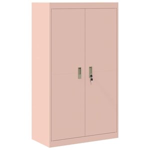 vidaXL Armoire de rangement 2 Pièces Rose 80 x 40 x 140 cm Acier