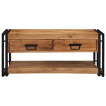 vidaXL Table basse 90x50x38 cm bois massif acacia