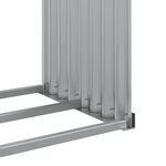 vidaXL Porte-bûches argenté 120x45x100 cm acier galvanisé