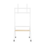 Support de sol Aisens ECO avec roulettes - 1 plateau pour écran interactif/TV 80 kg 37-86 - Couleur blanc/bois