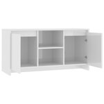 Vidaxl meuble tv blanc brillant 102x37 5x52 5 cm aggloméré