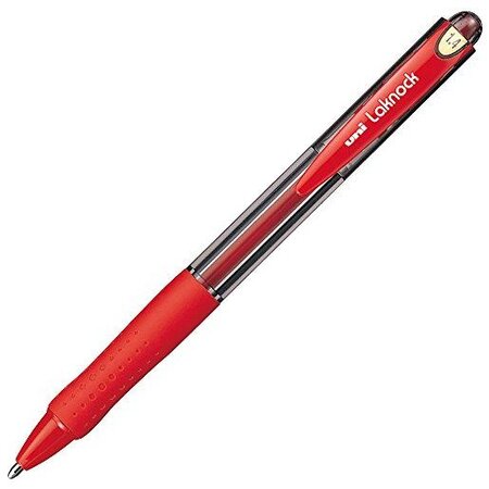 Stylo bille Laknock SN100/14 Rétract. Grip Pte Large 1,4mm Rouge UNI-BALL