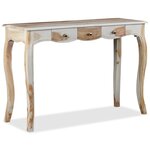 vidaXL Table console et 3 tiroirs Bois massif 110x40x76 cm