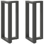 vidaXL Pieds de table de bar en T  2 pièces  anthracite  50 x 35 x (90-91) cm  acier