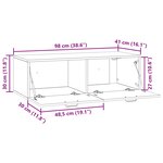 vidaXL Meuble TV mural Sonoma gris 98 x 41 x 30 cm Bois d'ingénierie