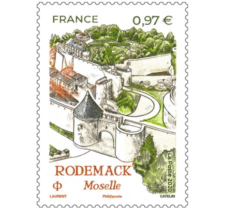 Timbre - Rodemack Moselle - Lettre verte