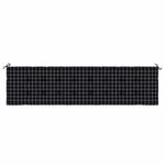 vidaXL Coussin de banc de jardin carreaux noir 200x50x4 cm tissu