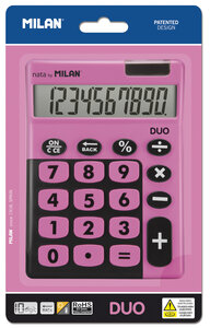 Calculatrice de bureau 10 chiffres Duo rose