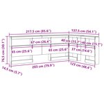 vidaXL Tête de lit de rangement Chêne noir 120 cm Bois d'ingénierie