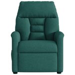 vidaXL Fauteuil de massage inclinable Vert foncé Tissu