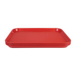 Plateau fast food en plastique 415 x 305 mm rouge - kristallon