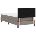 vidaXL Lit box spring avec matelas taupe 100x200 cm tissu