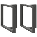 vidaXL Pieds de table à manger en T 2 pièces Anthracite 80 x 35 x (72-73) cm Acier
