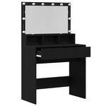 vidaXL Table de Toilette avec tiroir Chêne noir 80 x 41 x 134.5 cm