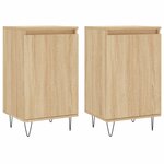 vidaXL Buffets 2 Pièces chêne sonoma 40x35x70 cm bois d'ingénierie