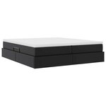 vidaXL Lit avec rangement et matelas avec matelas Noir 200 x 200 cm