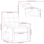 vidaXL Fauteuil de massage inclinable Rouge bordeaux Tissu