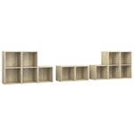 vidaXL Ensemble de meubles TV 8 Pièces Chêne sonoma Bois d'ingénierie