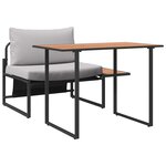 vidaXL Ensemble de salle à manger pour jardin 2 Pièces Gris clair Acier