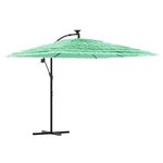 vidaXL Parasol de jardin avec mât en acier vert 269x269x235 cm