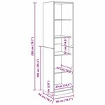 vidaXL Garde-robe chêne artisanal 50x50x200 cm bois d'ingénierie