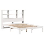vidaXL Lit bibliothèque sans matelas blanc 140x190 cm bois pin massif