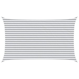 vidaXL Voile d'ombre Gris clair et blanc 5 x 3 m