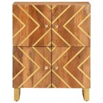 vidaXL Armoire latérale marron et noir 60x33 5x75 cm bois de manguier