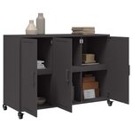 vidaXL Buffet noir 100 5x39x72 cm acier