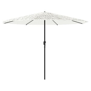 vidaXL Parasol de jardin avec mât en acier blanc 388x388x248 cm