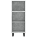 vidaXL Buffet haut Gris béton 34 5x34x180 cm Bois d'ingénierie