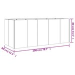 vidaXL Lit surélevé de jardin 200x80x80 cm acier corten