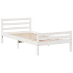 vidaXL Lit bibliothèque sans matelas blanc 100x200 cm bois pin massif