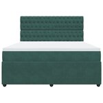 vidaXL Sommier à lattes de lit et matelas Vert foncé 180x200cm Velours