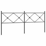 vidaXL Tête de lit de remplacement métal noir 200 cm