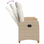 vidaXL Banc inclinable avec table 2 -Seater 126 x 65 x 112 cm