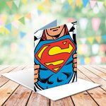 Grande carte anniversaire superman - draeger paris